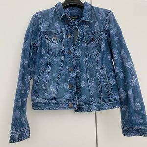 Talbots floral jean jacket